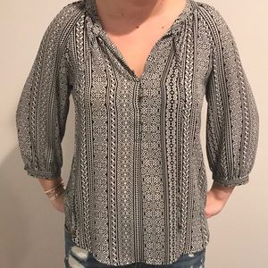 Black and White Patterned Shirt